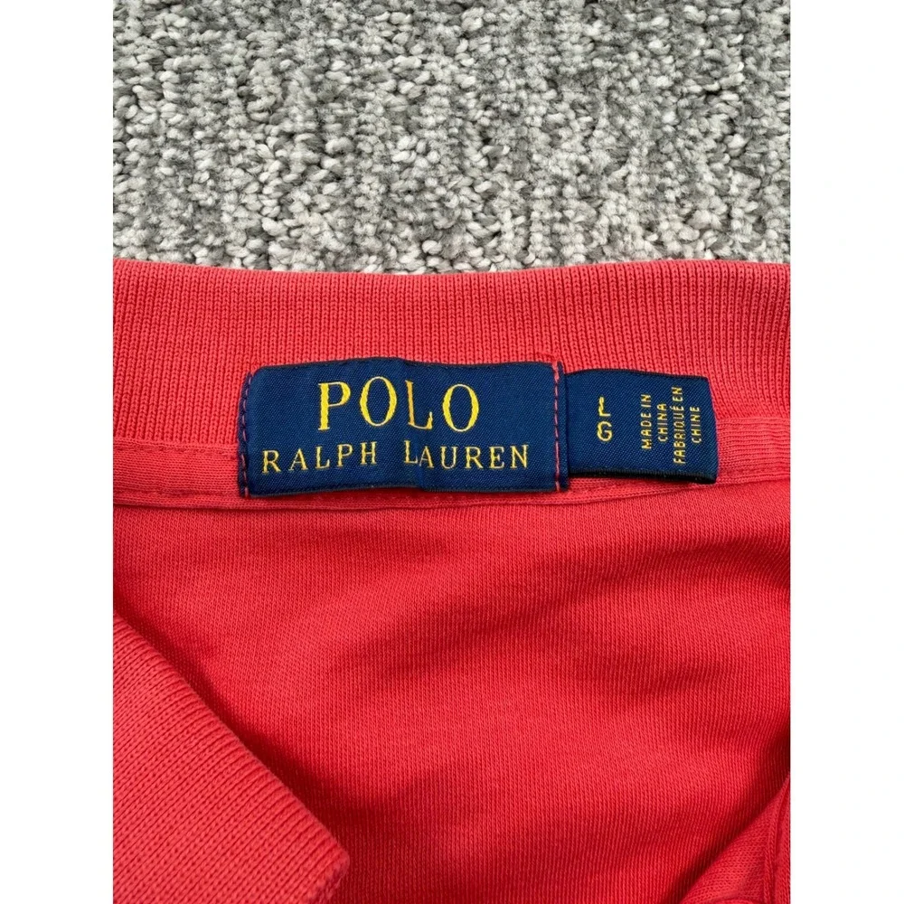 Polo Ralph Lauren Polo Shirt Mens LG Red Short Sleeve Pony Logo Cotton